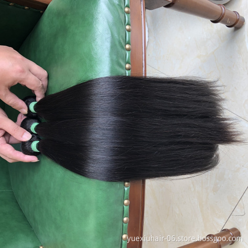 Super Double Drawn Human Hair Bundles Indian Virgin Hair with 7x7 13x6 HD Full Transparent Lace Frontal One Donor Bundle Deals